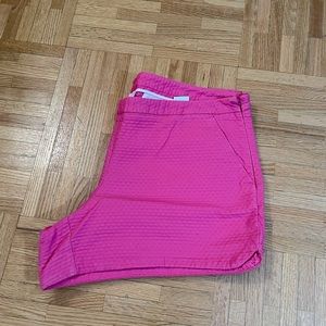lilly pulitzer pink 4 inch shorts with side zipper